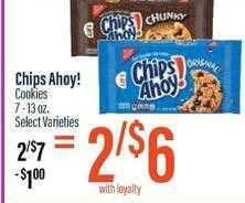 Chief Supermarket Chips ahoy! cookies offer