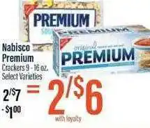 Chief Supermarket Nabisco premium crackers offer