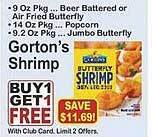 Key Food Gorton's shrimp offer