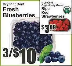Key Food Fresh blueberries offer