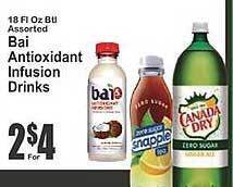 Key Food Bai antioxidant infusion drinks offer