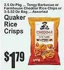 Key Food Quaker rice crisps offer
