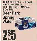 Key Food Deer park spring water offer