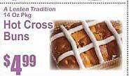 Key Food Hot cross buns offer