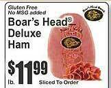 Key Food Boar's head deluxe ham offer