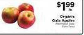 ShopRite Organic gala apples offer