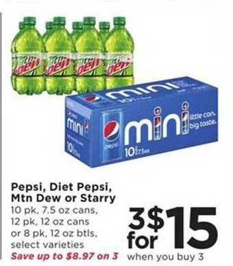 Cub Foods Pepsi, diet pepsi, mtn dew or starry offer