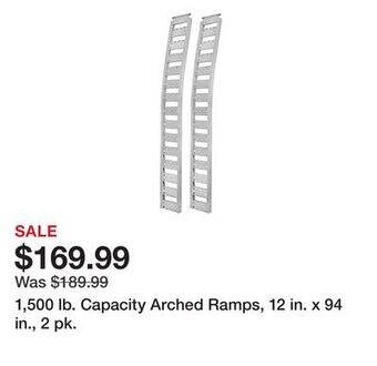 Tractor Supply Company 1,500 lb. capacity arched ramps, 12 in. x 94 in., 2 pk. offer