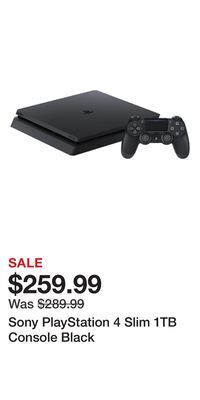 Game Stop Sony playstation 4 slim 1tb console black offer