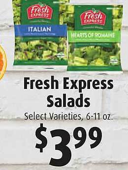 Gristedes Fresh express salads offer