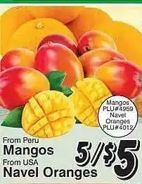 Trade Fair Supermarket Mango navel oranges offer