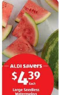 Aldi Large Seedless Watermelon offer