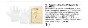 Avon The Face Shop Rich Hand V Special Care Hand Mask offer