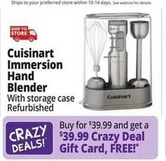 Ocean State Job Lot Cuisinart immersion hand blender offer
