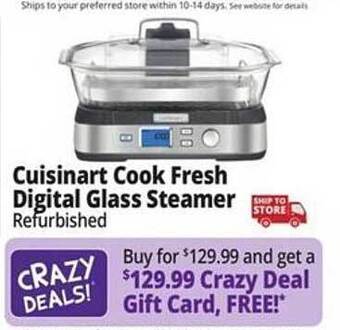 Ocean State Job Lot Cuisinart cook fresh digital glass steamer offer