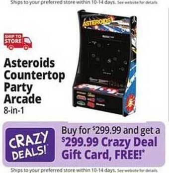 Ocean State Job Lot Asteroids countertop party arcade offer