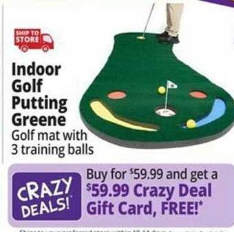 Ocean State Job Lot Indoor golf putting greene offer