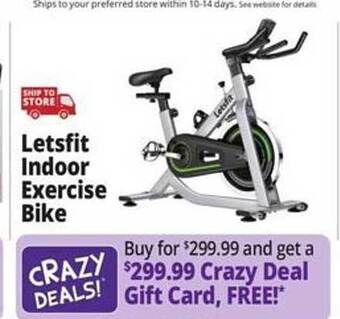 Ocean State Job Lot Letsfit indoor exercise bike offer