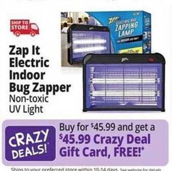 Ocean State Job Lot Zap it electric indoor bug zapper offer