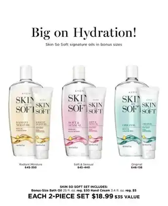Avon Skin So Soft Set offer