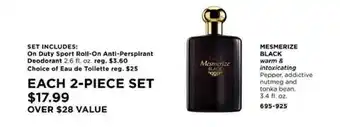 Avon Mesmerize Black Warm & Intoxicating offer