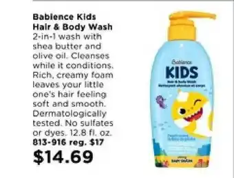 Avon Babience Kids Hair & Body Wash offer