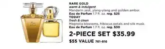 Avon Rare Gold Warm & Indulgent Eau De Parfum, Today Fresh & Clean Eau De Parfum offer