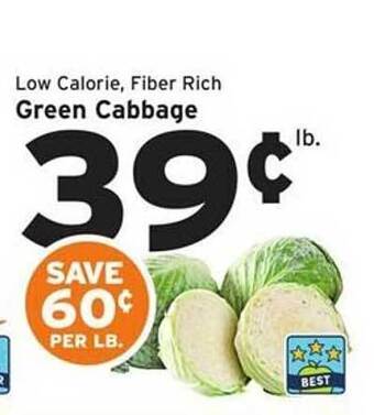 Hannaford Green cabbage offer