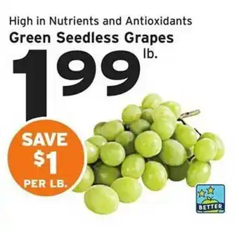 Hannaford Green seedless grapes offer
