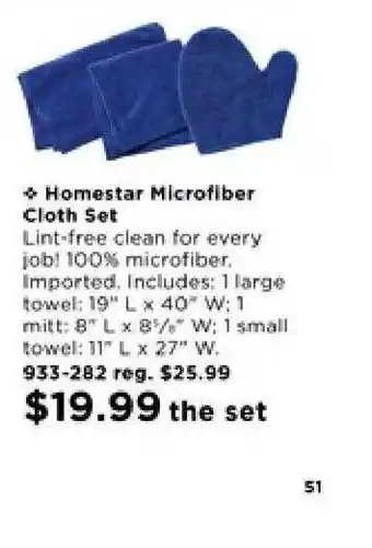 Avon Homestar Microfiber Cloth Set offer