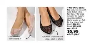 Avon No-show Socks offer