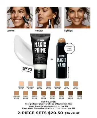 Avon Magix Primo Face Perfector, Magix Wand Foundation Stick offer