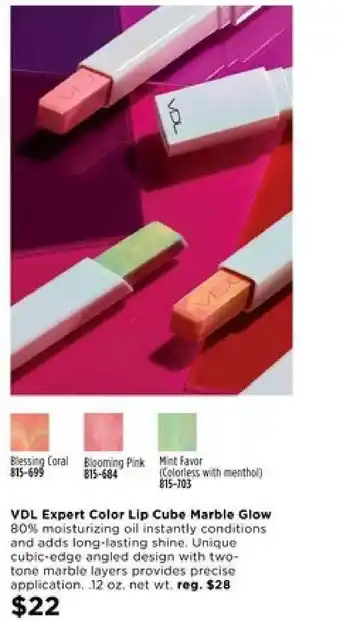 Avon Vdl Expert Color Lip Cube Marble Glow offer