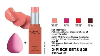 Avon Avon Pro Flawless Makeup Applicator, Vdl Creamy Stick Jelly offer