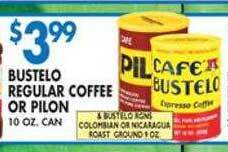 Associated Bustelo regular coffee or pilon offer