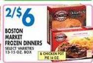 Associated Boston market frozen dinners offer