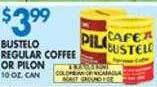 Associated Bustelo regular coffee or pilon offer
