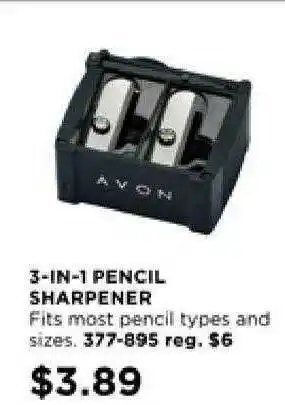 Avon 3-in-1 Pencil Sharpener offer