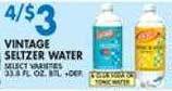 Associated Vintage seltzer water offer
