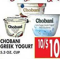 Met Foodmarkets Chobani greek yogurt offer
