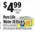Pioneer Supermarkets Pure life water offer