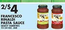 Met Foodmarkets Francesco rinaldi pasta sauce offer