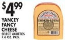 Met Foodmarkets Yancey Fancy Cheese offer