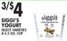 Met Foodmarkets Siggi's Yogurt offer