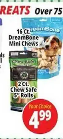 Ocean State Job Lot Dreambone mini chews or chew safe 5 offer