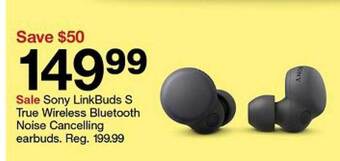 Target Sony linkbuds s true wireless bluetooth noise cancelling earbuds offer