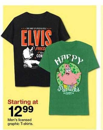 Target Men's licensed graphic t-shirts offer