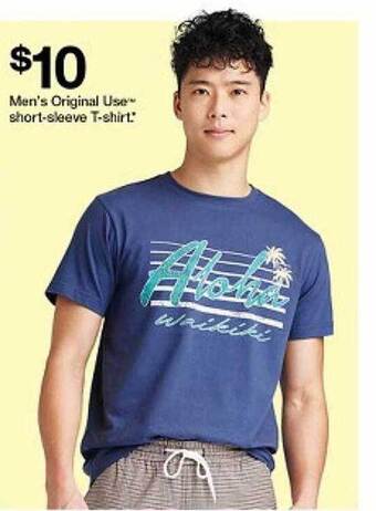 Target Men's original use short-sleeve t-shirt offer