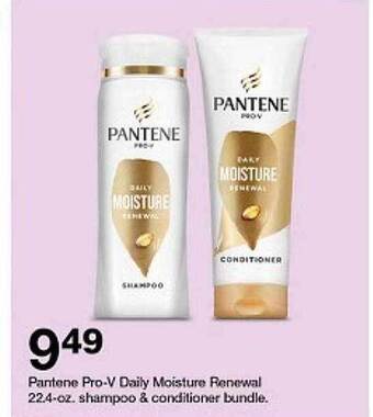 Target Pantene pro-v daily moisture renewal shampoo & conditioner bundle offer