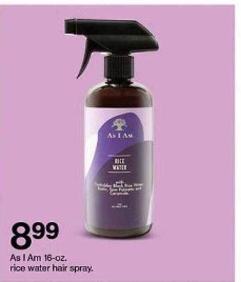 Target As i am 16-oz rice water hair spray offer